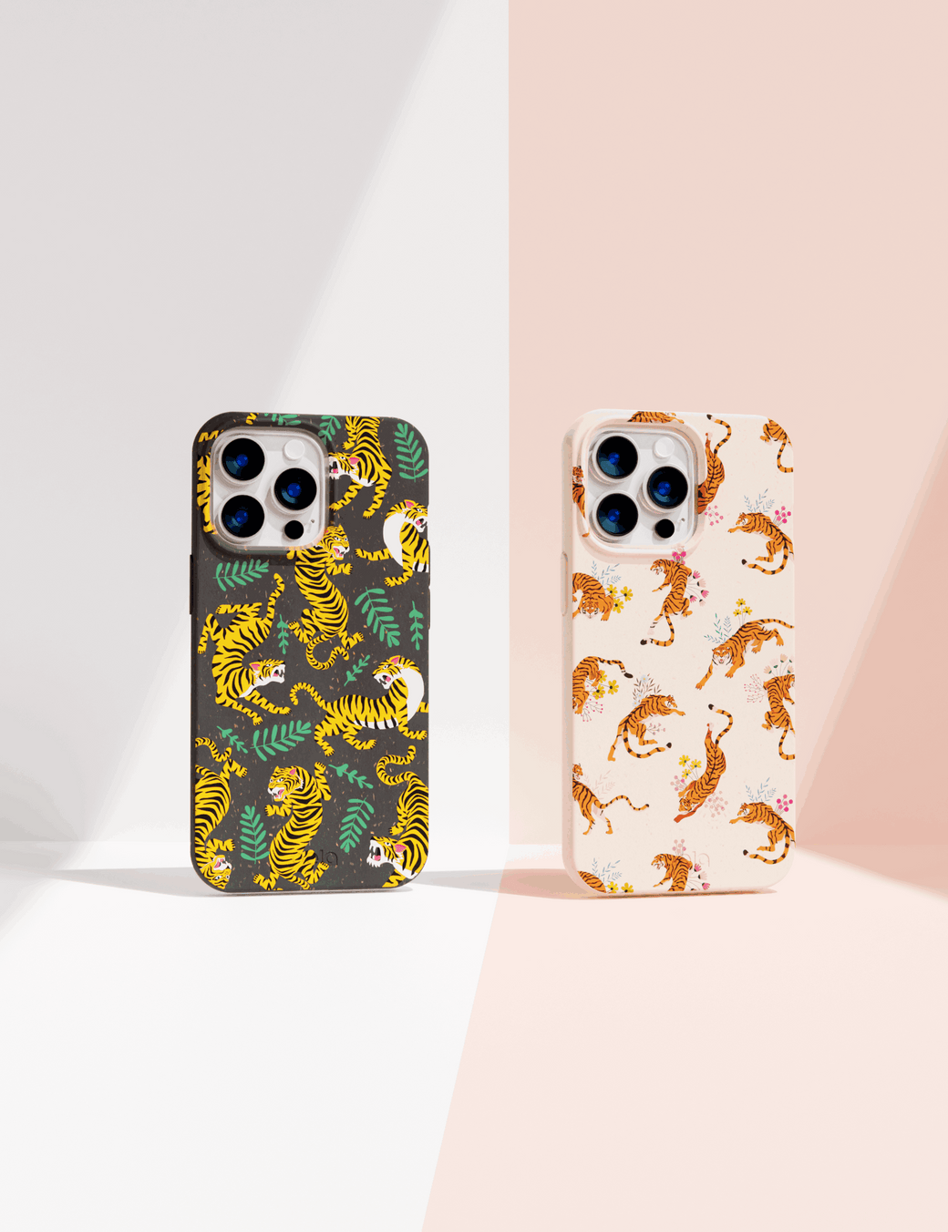 Black Playful Tigers iPhone 12/ iPhone 12 Pro Case