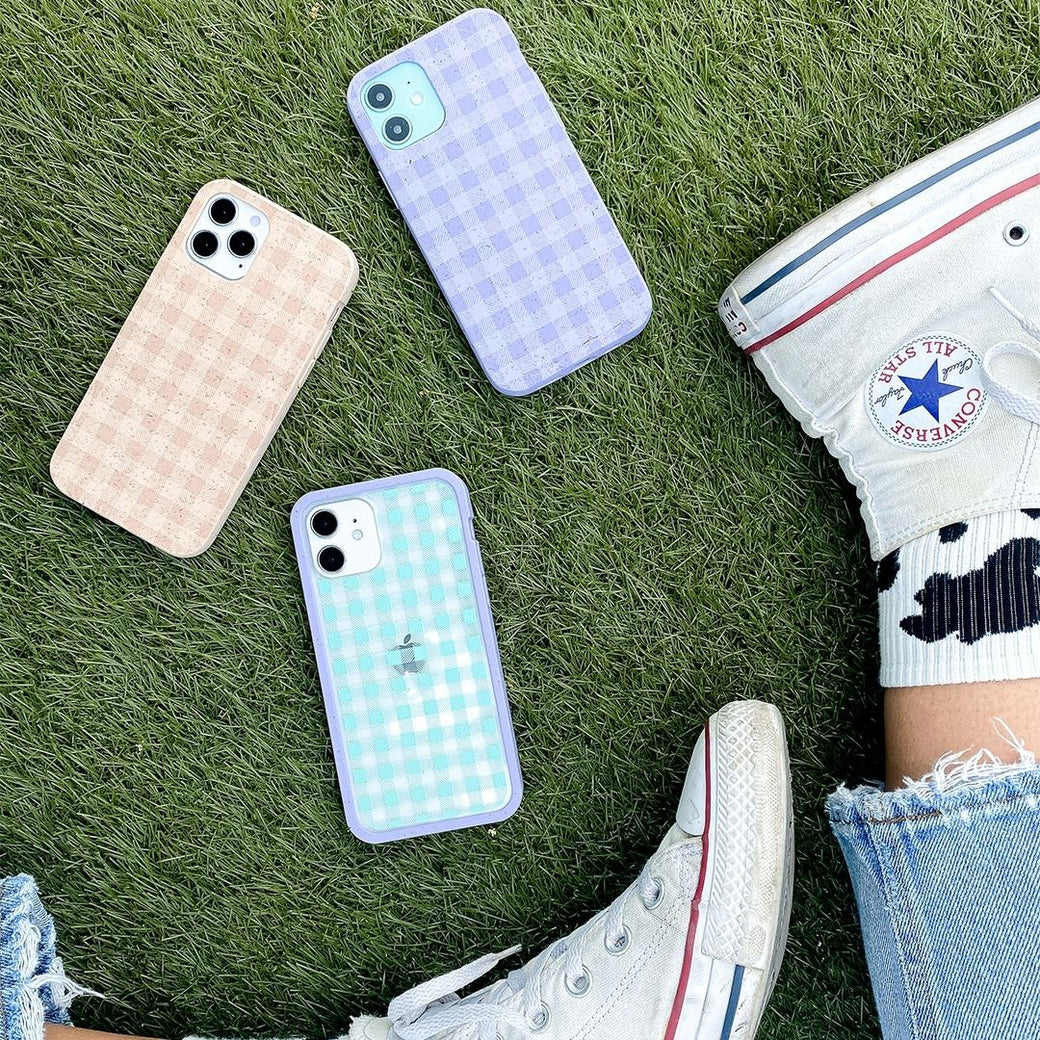 Clear Green Gingham iPhone 11 Pro Case With Lavender Ridge