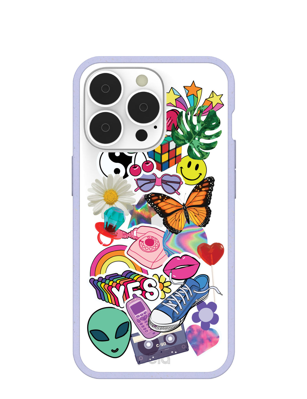 Clear 90s Baby iPhone 13 Pro Case With Lavender Ridge