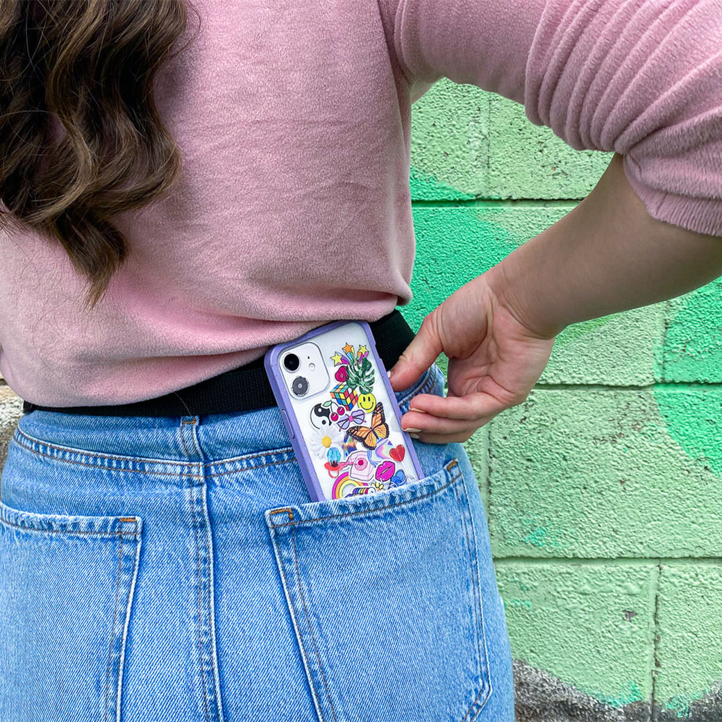 Clear 90s Baby iPhone 11 Case With Lavender Ridge