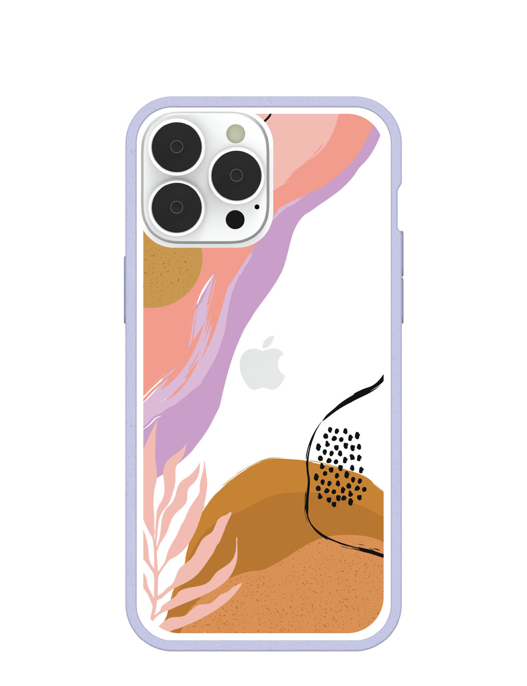 Clear Abstract Dunes iPhone 13 Pro Max Case With Lavender Ridge