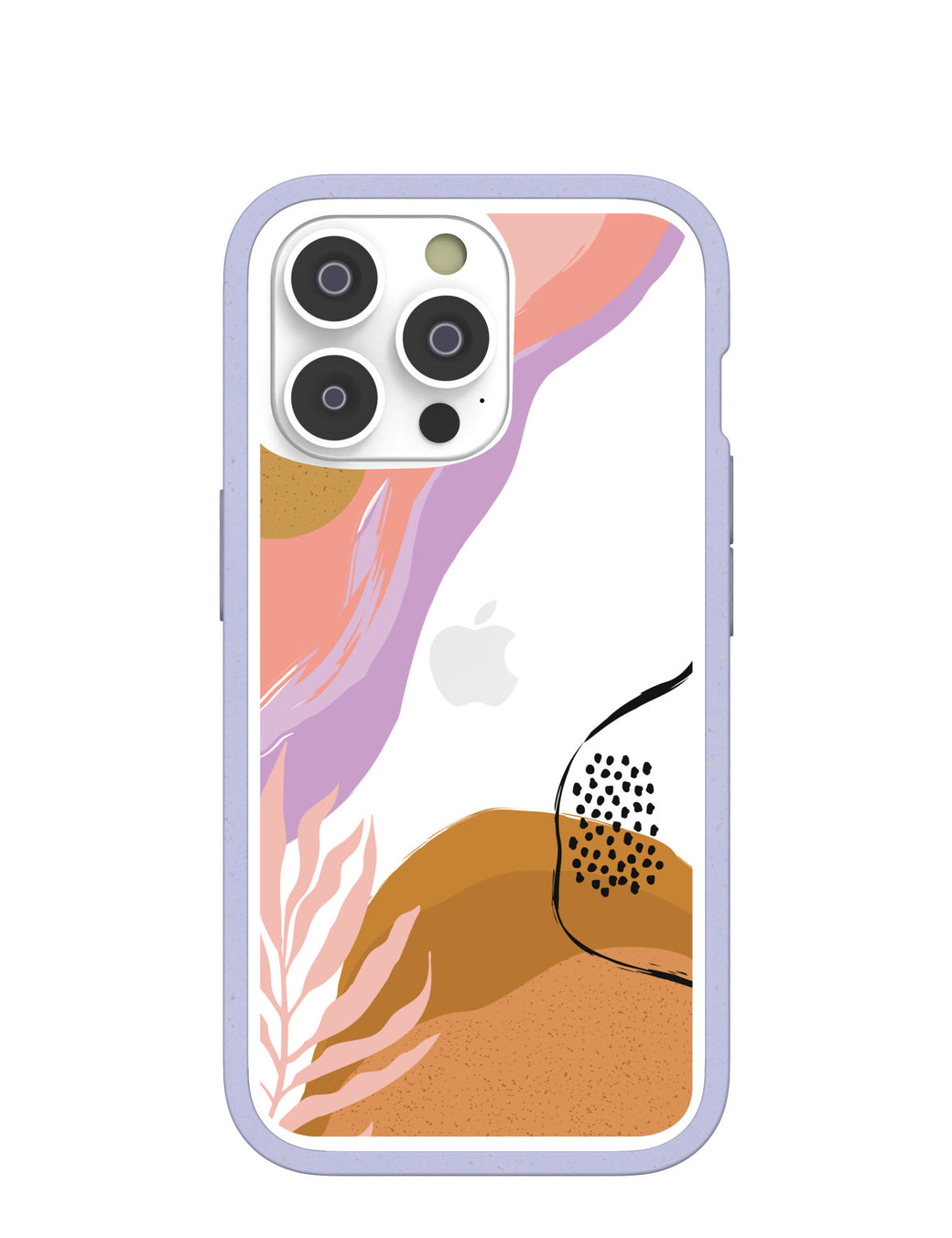 Clear Abstract Dunes iPhone 14 Pro Case With Lavender Ridge