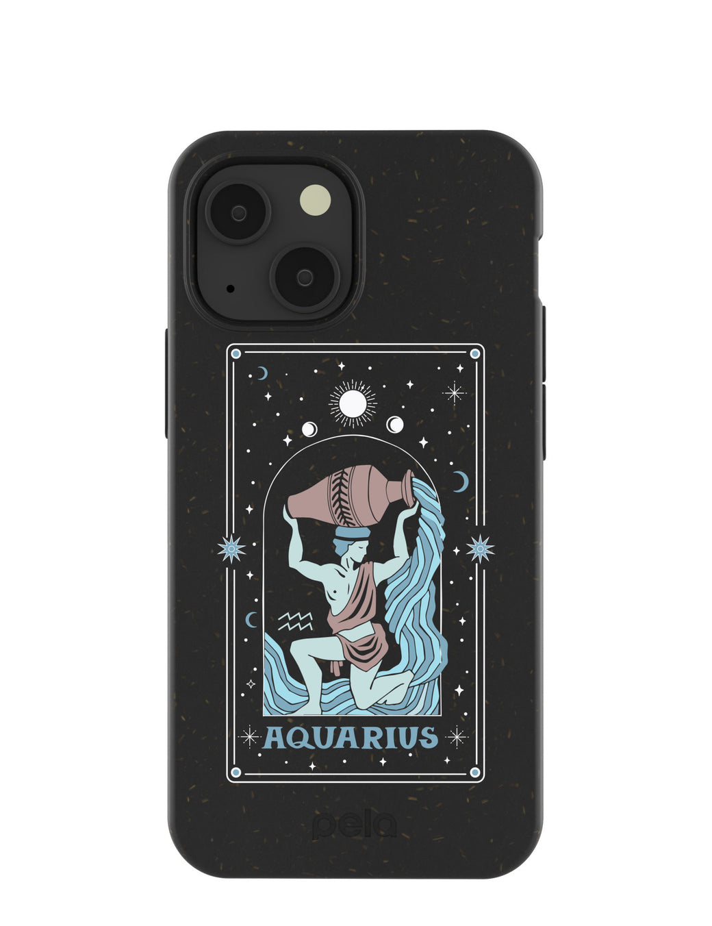 Black Aquarius iPhone 13 Mini Case