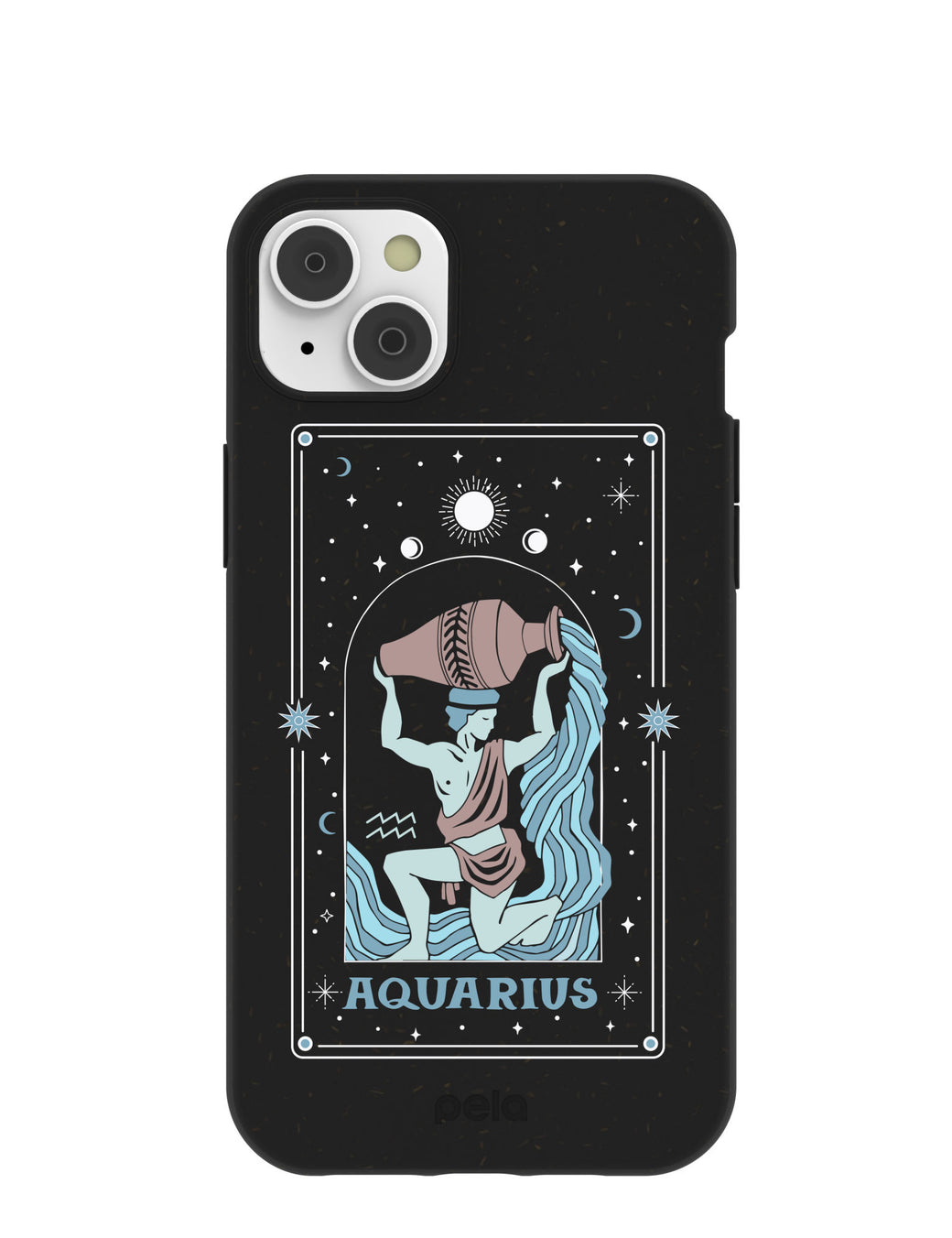 Black Aquarius iPhone 14 Plus Case with MagSafe Module