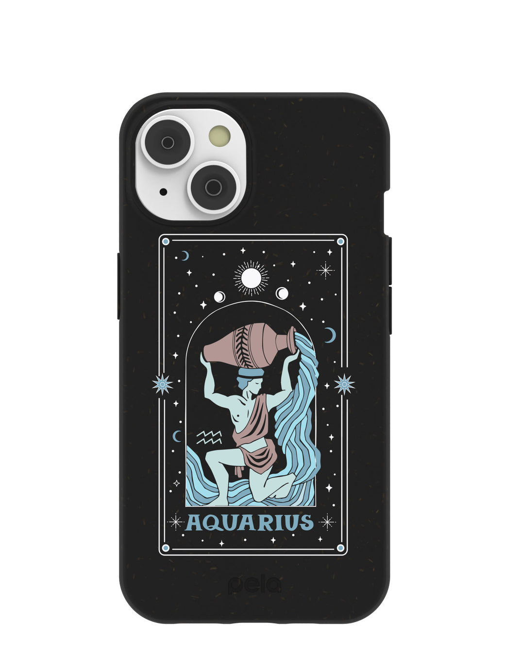 Black Aquarius iPhone 14 Case with MagSafe Module