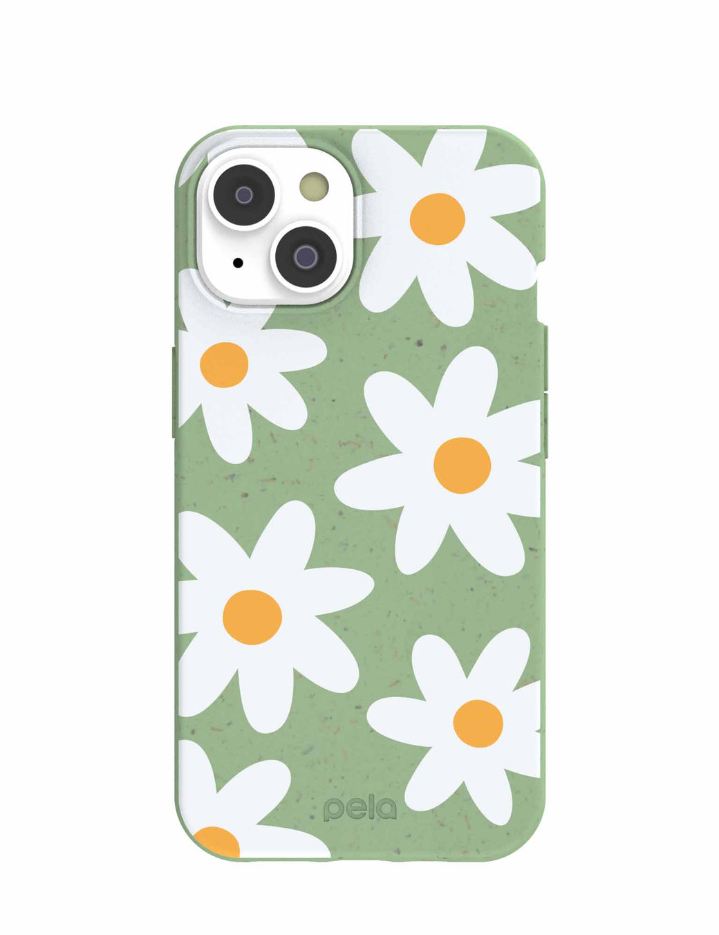 Sage Green Daisy iPhone 14 Case with MagSafe Module