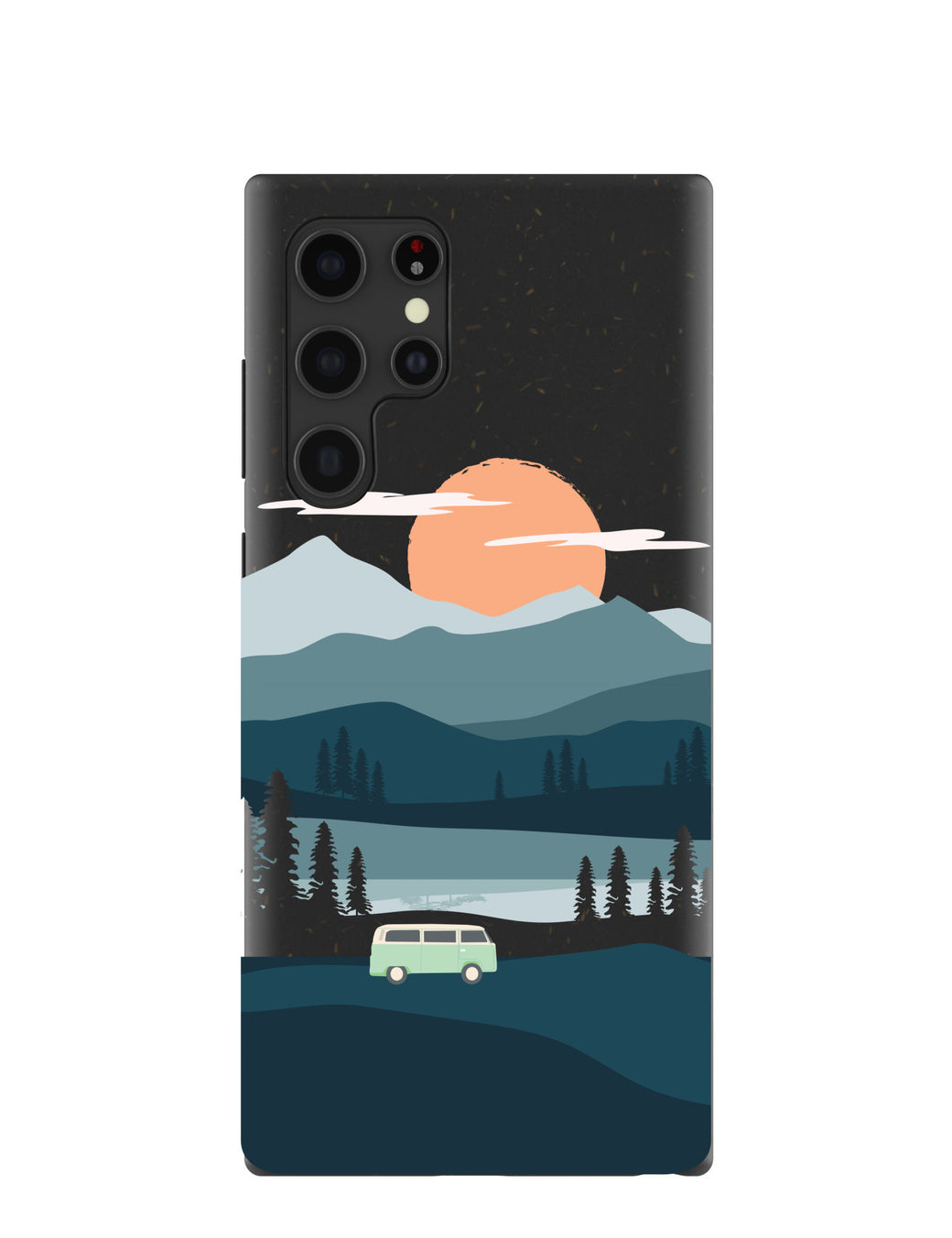 Black Digital Nomad Samsung Galaxy S22 Ultra Case