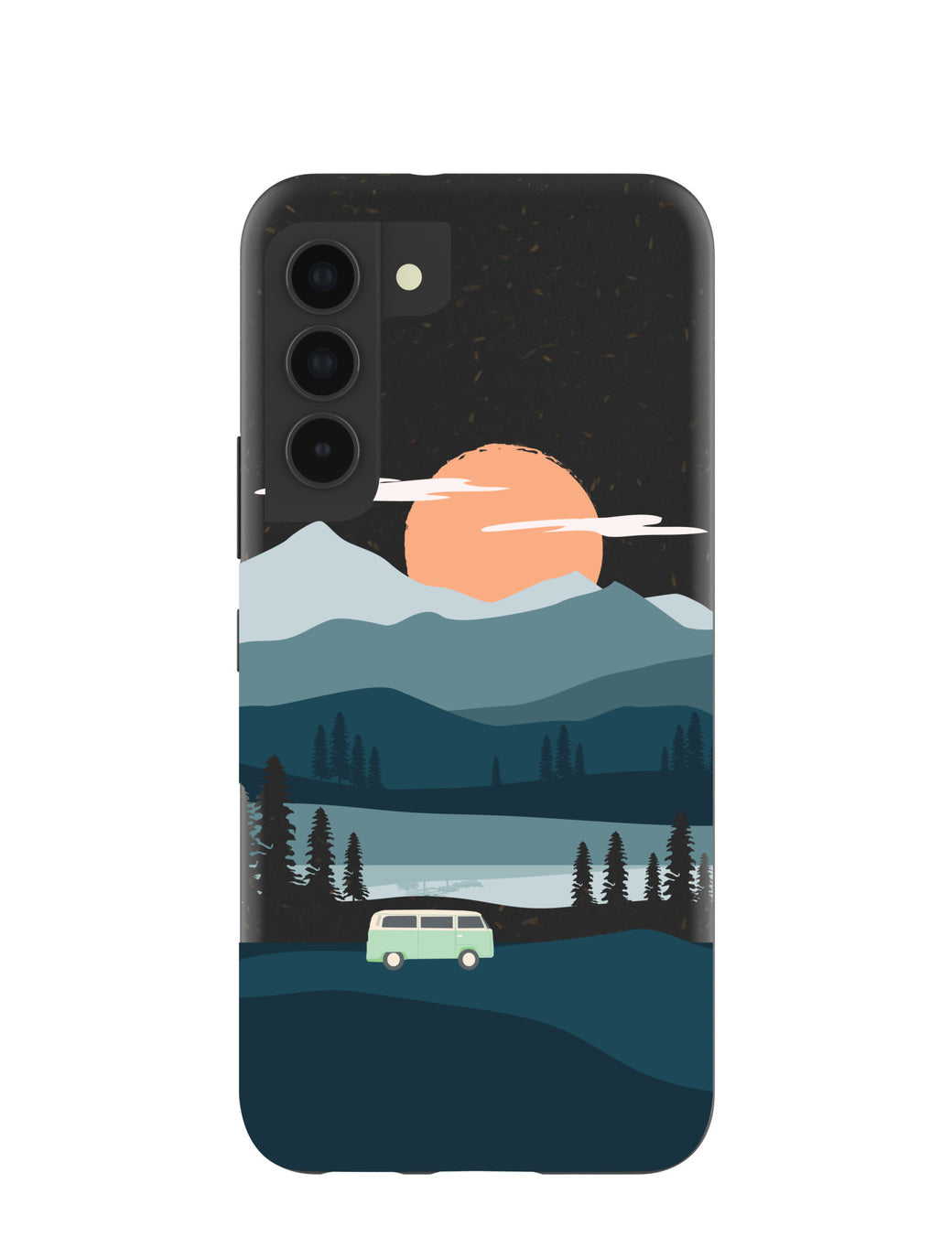 Black Digital Nomad Samsung Galaxy S22 Case