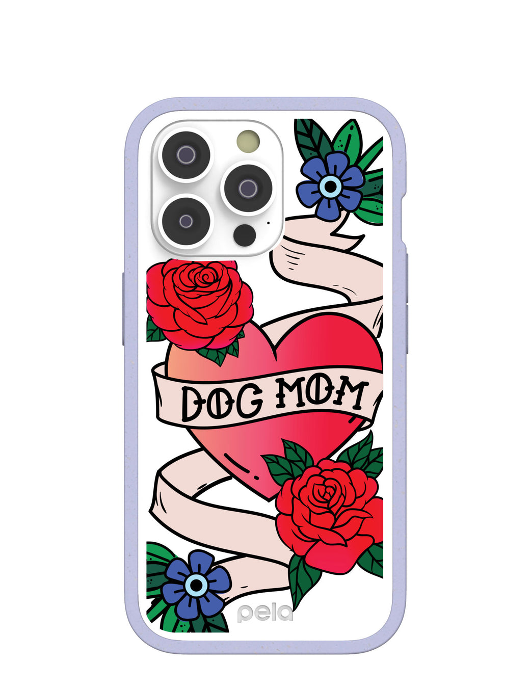 Clear Dog Mom iPhone 14 Pro Case With Lavender Ridge