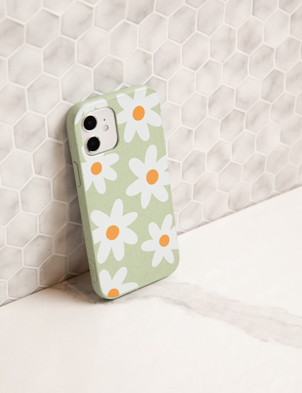 Sage Green Daisy iPhone 12/ iPhone 12 Pro Case