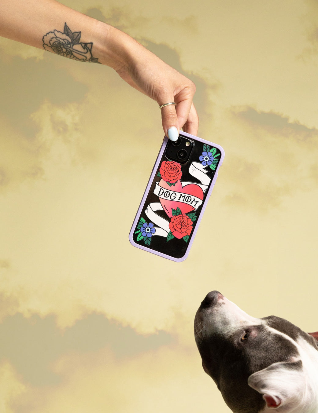 Clear Dog Mom iPhone 12/ iPhone 12 Pro Case With Lavender Ridge