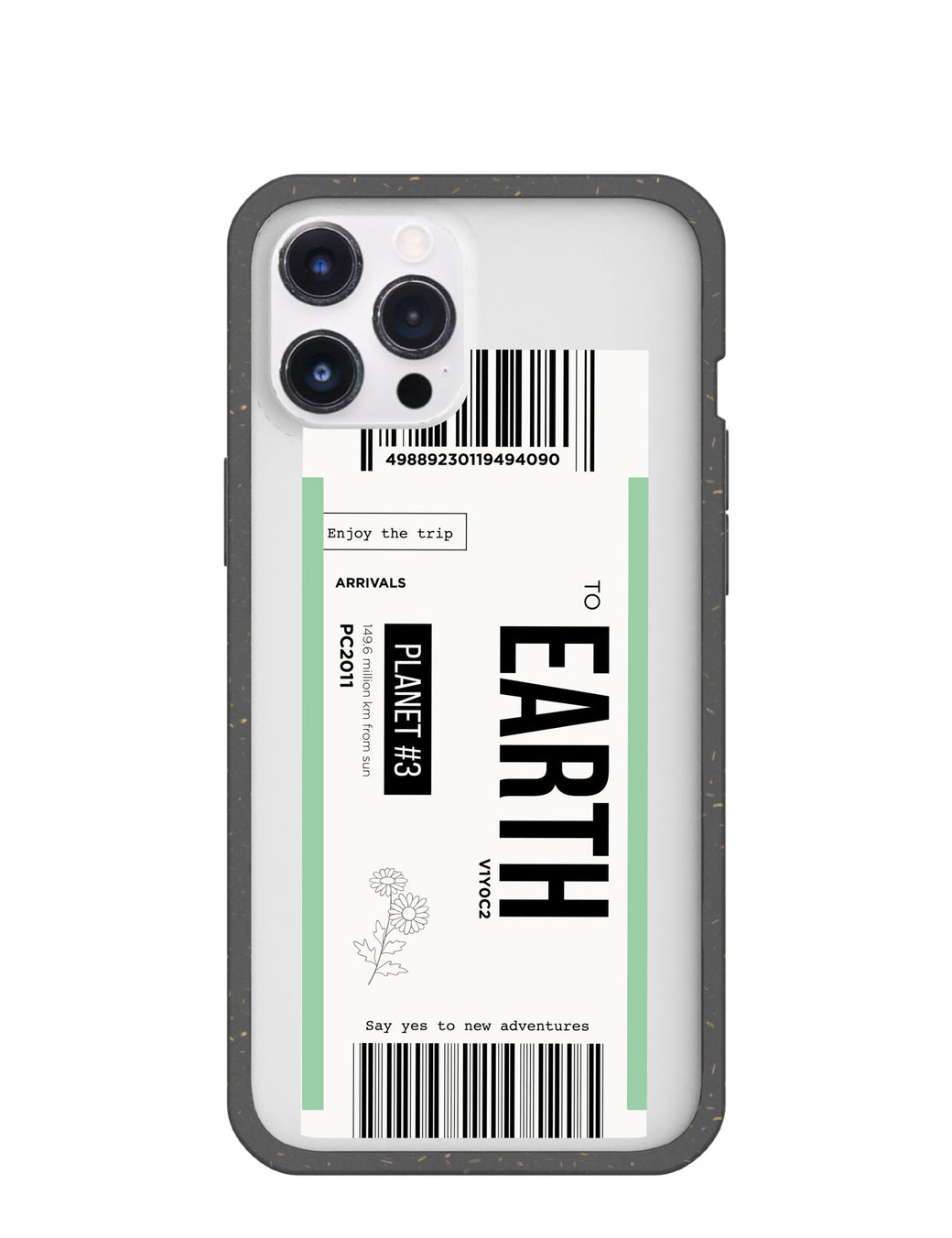 Clear Earthbound iPhone 12 Pro Max Case With Black Ridge