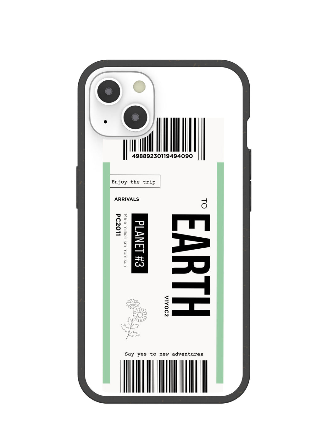 Clear Earthbound iPhone 13 Case With Black Ridge