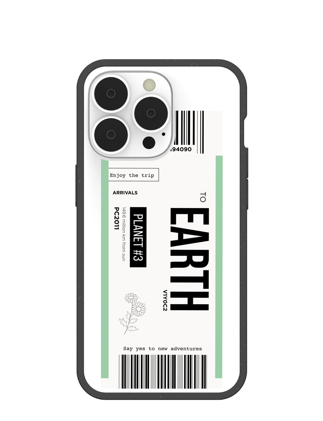 Clear Earthbound iPhone 13 Pro Case With Black Ridge
