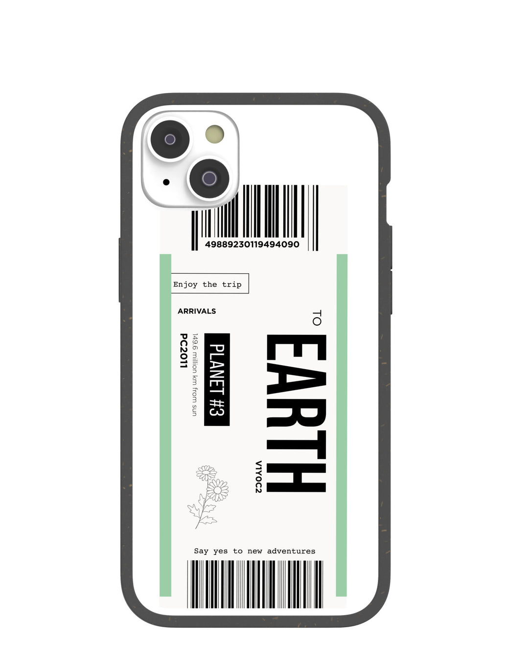 Clear Earthbound iPhone 14 Plus Case With Black Ridge