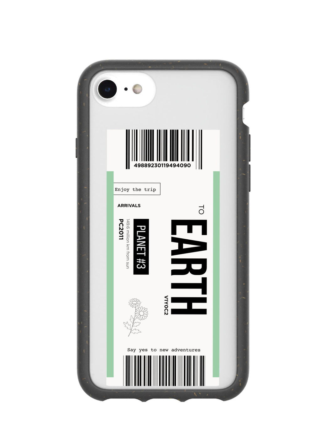 Clear Earthbound iPhone 6/6s/7/8/SE Case With Black Ridge
