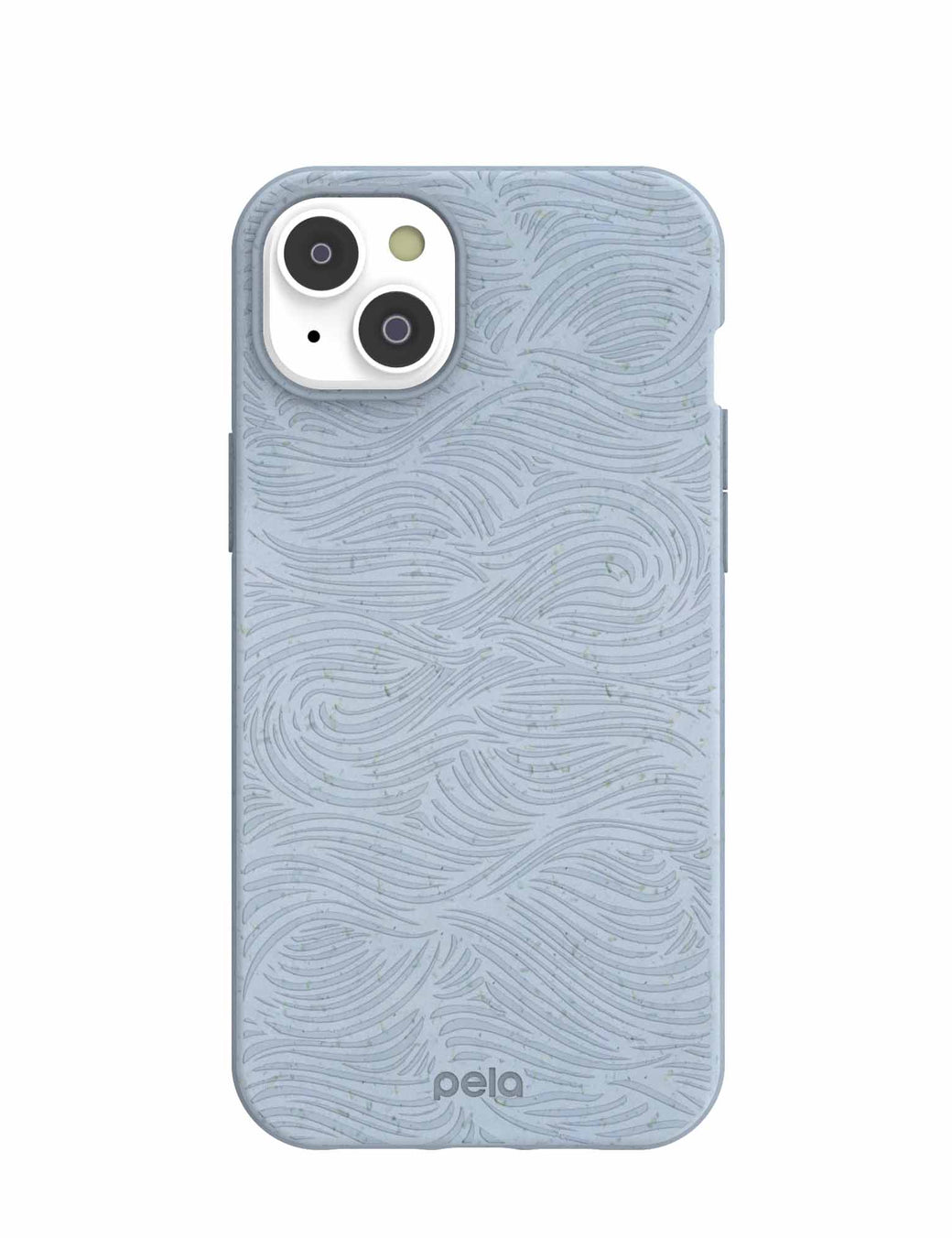 Powder Blue Ebb and Flow iPhone 14 Plus Case with MagSafe Module