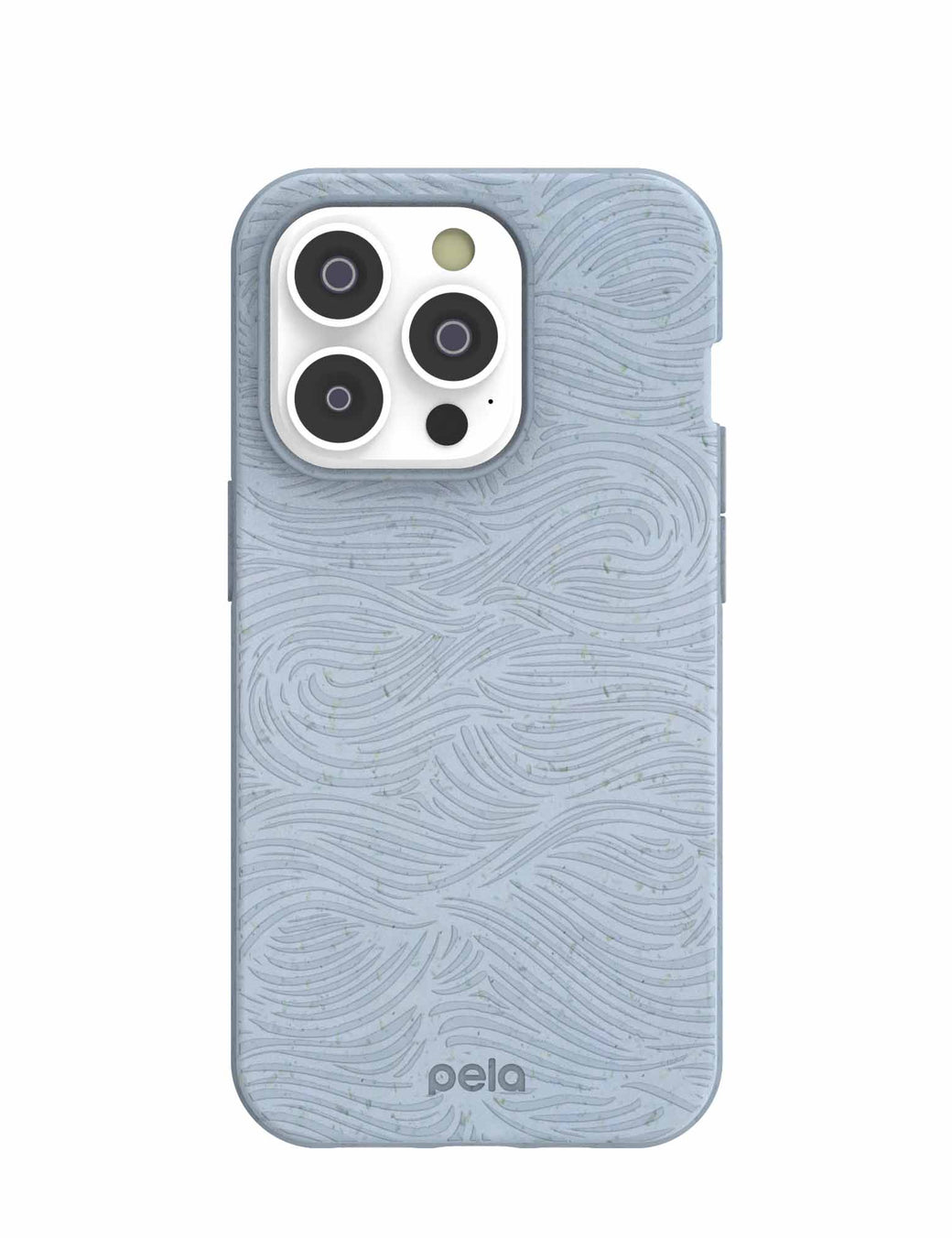 Powder Blue Ebb and Flow iPhone 14 Pro Case with MagSafe Module