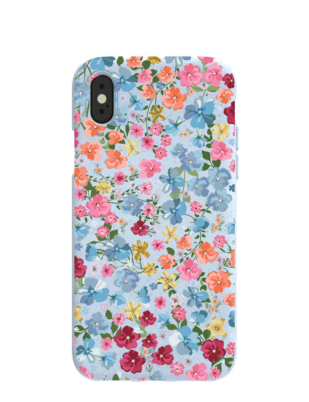 Powder Blue Fleurs iPhone X Case