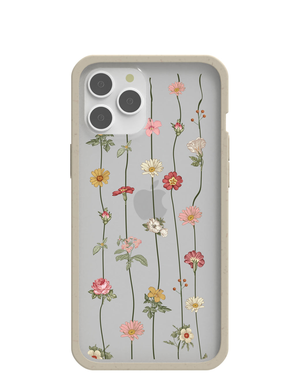 Clear Floral Vines iPhone 12 Pro Max Case With London Fog Ridge