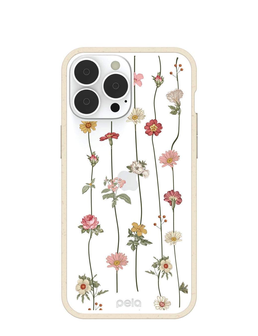 Clear Floral Vines iPhone 13 Pro Max Case With London Fog Ridge
