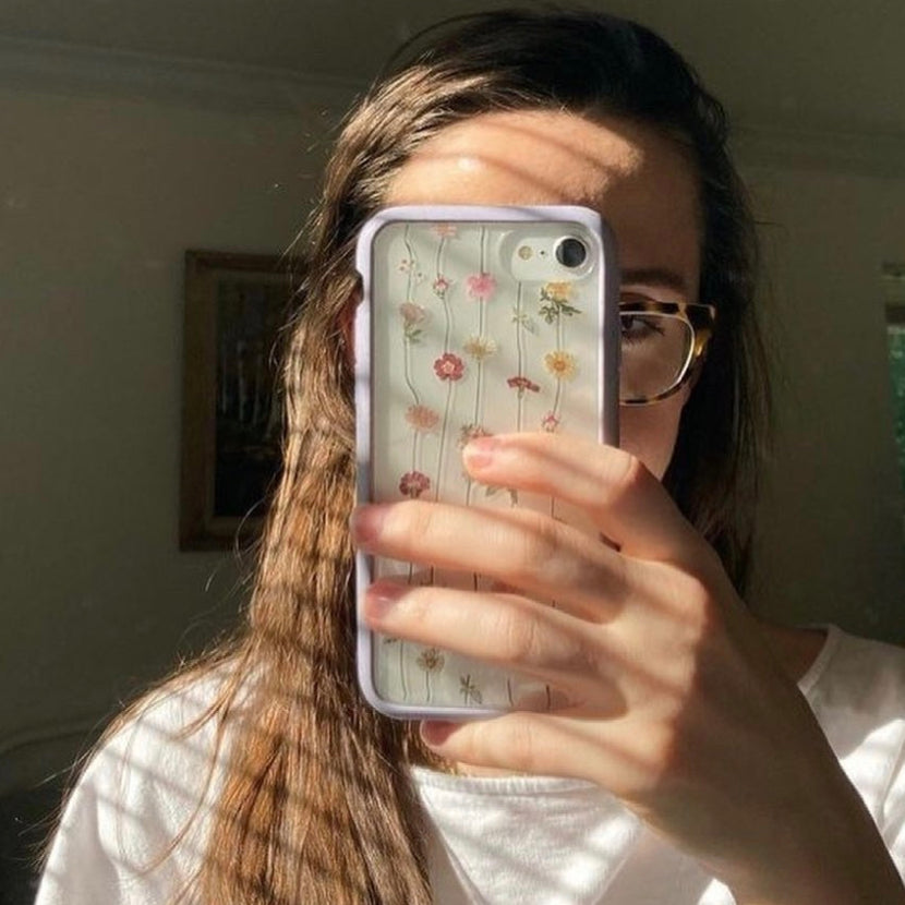 Clear Floral Vines iPhone 12 Pro Max Case With Lavender Ridge