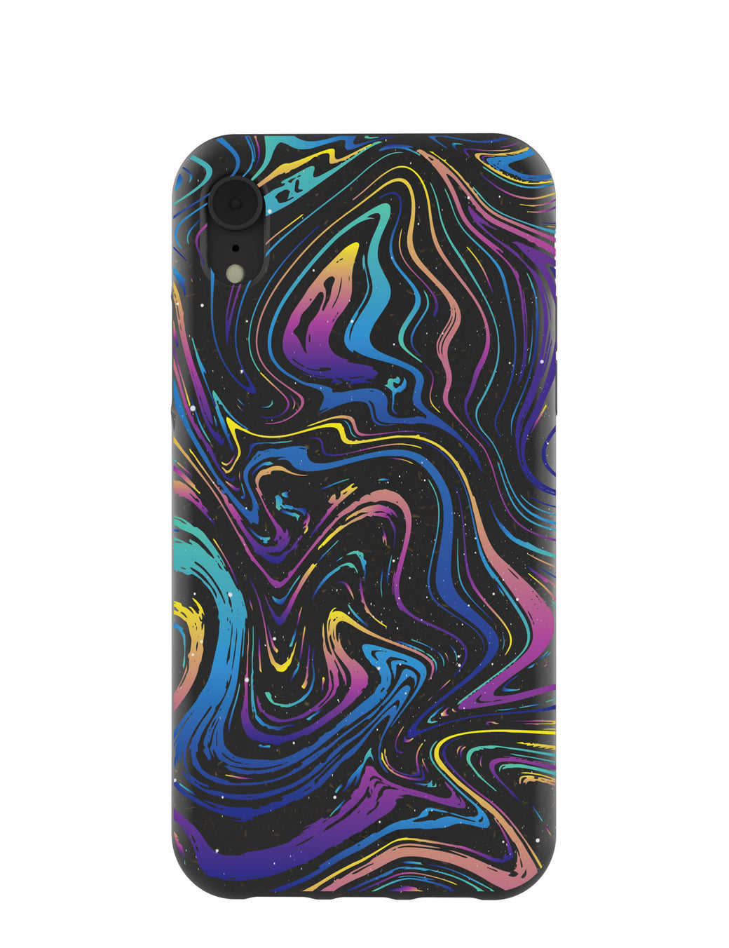 Black Galaxy Swirls iPhone XR Case