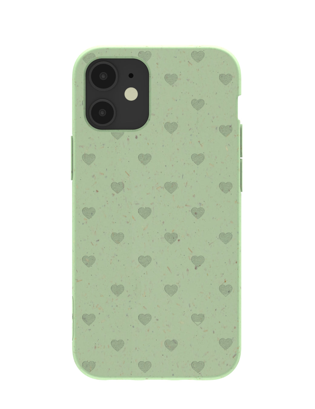 Sage Green Hearts iPhone 12/ iPhone 12 Pro Case