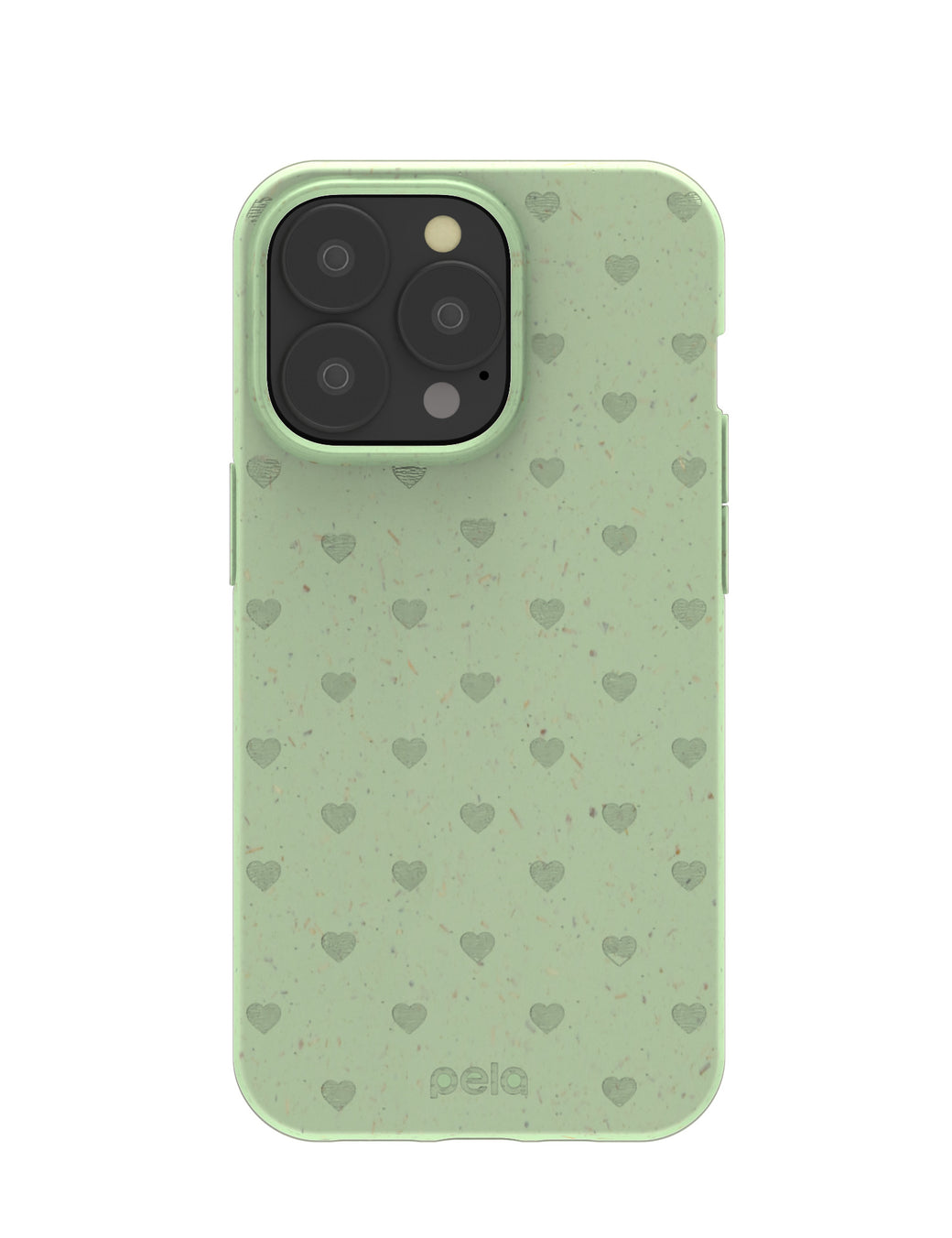 Sage Green Hearts iPhone 13 Pro Case
