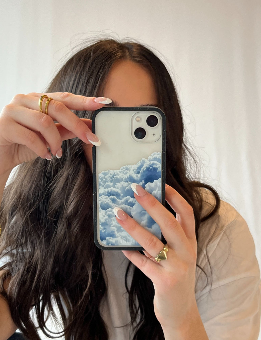 Clear Above the Clouds iPhone 12/ iPhone 12 Pro Case With Black Ridge