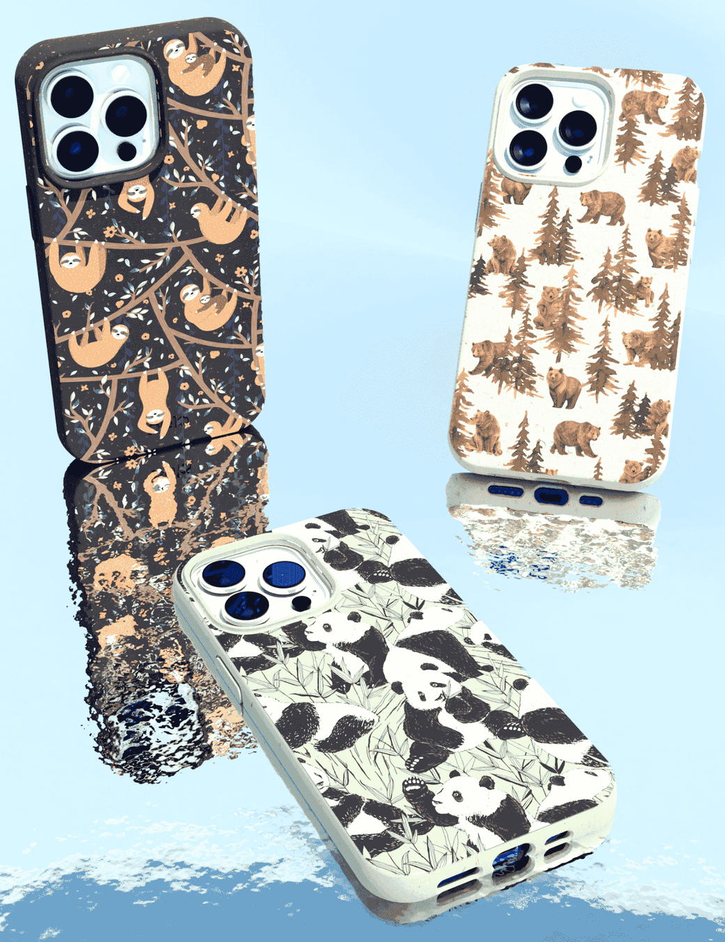 Black Jungle Sloths iPhone XR Case