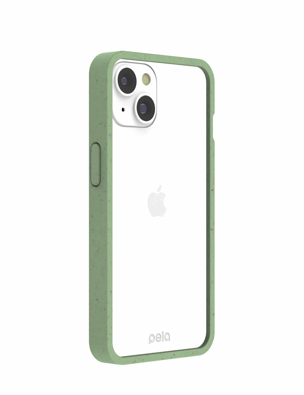 Clear iPhone 14 Case with Sage Green Ridge