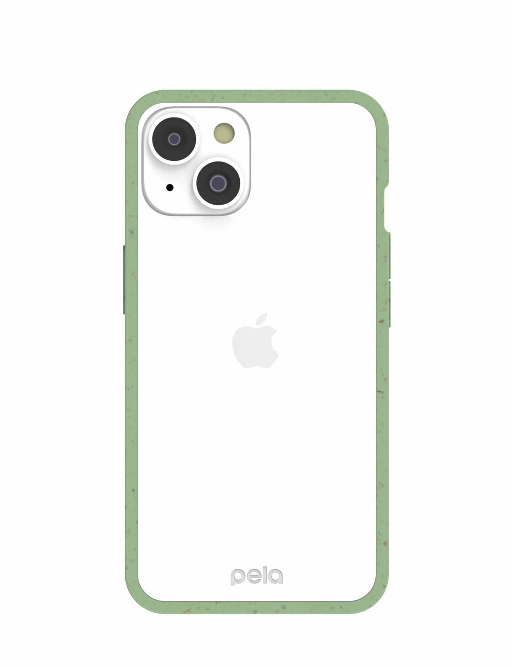 Clear iPhone 14 Case with Sage Green Ridge