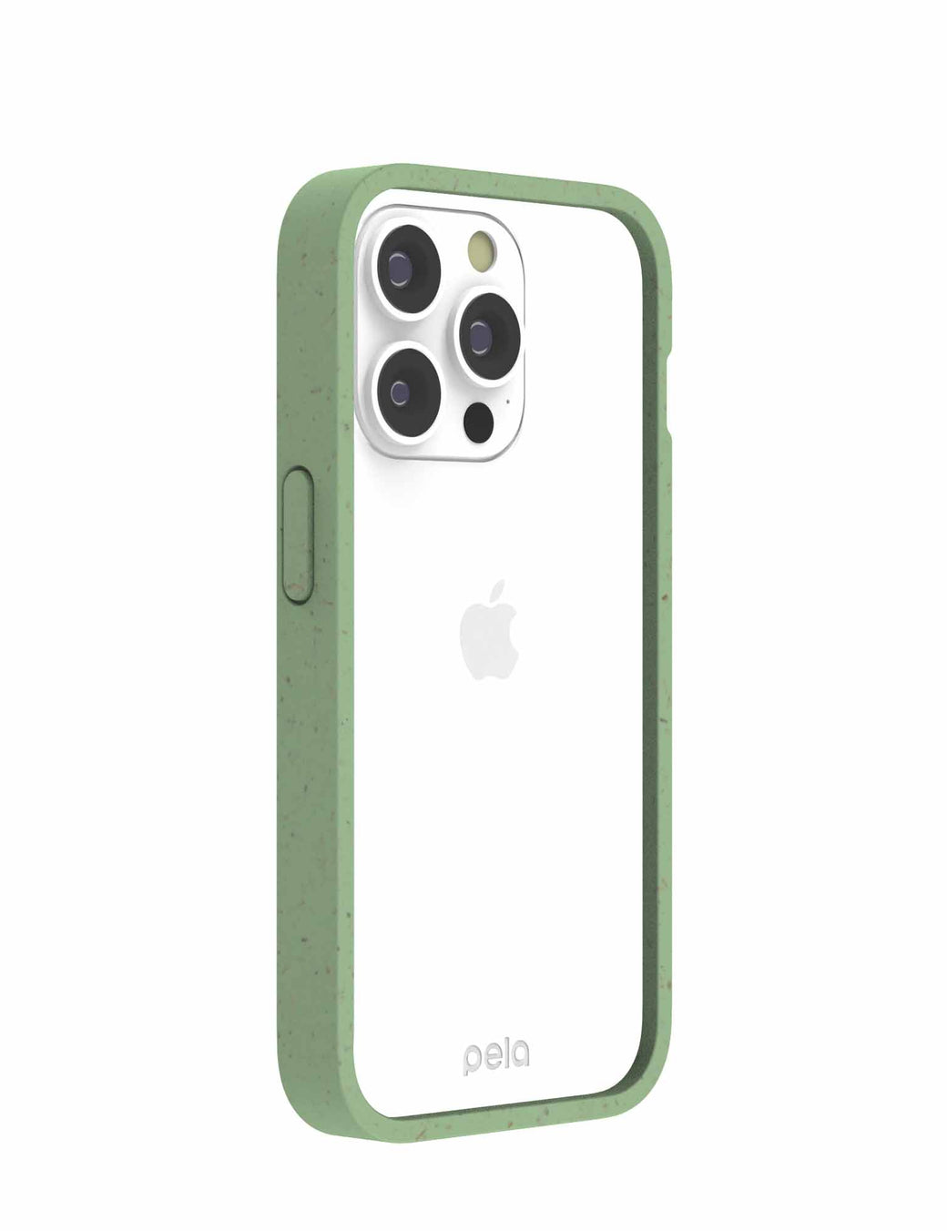 Clear iPhone 14 Pro Case with Sage Green Ridge