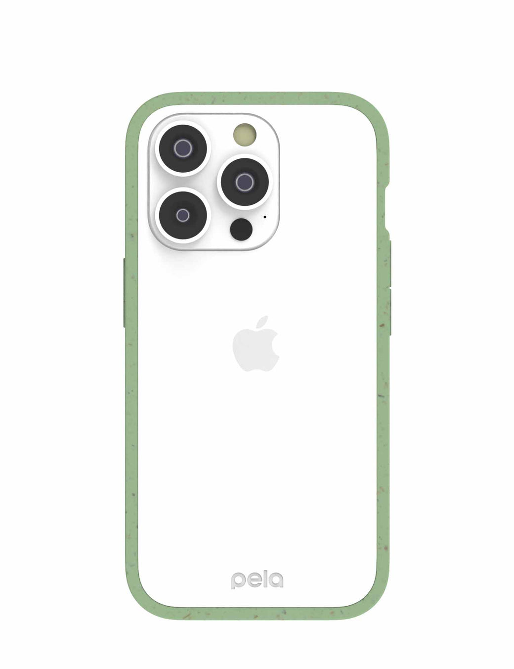 Clear iPhone 14 Pro Case with Sage Green Ridge