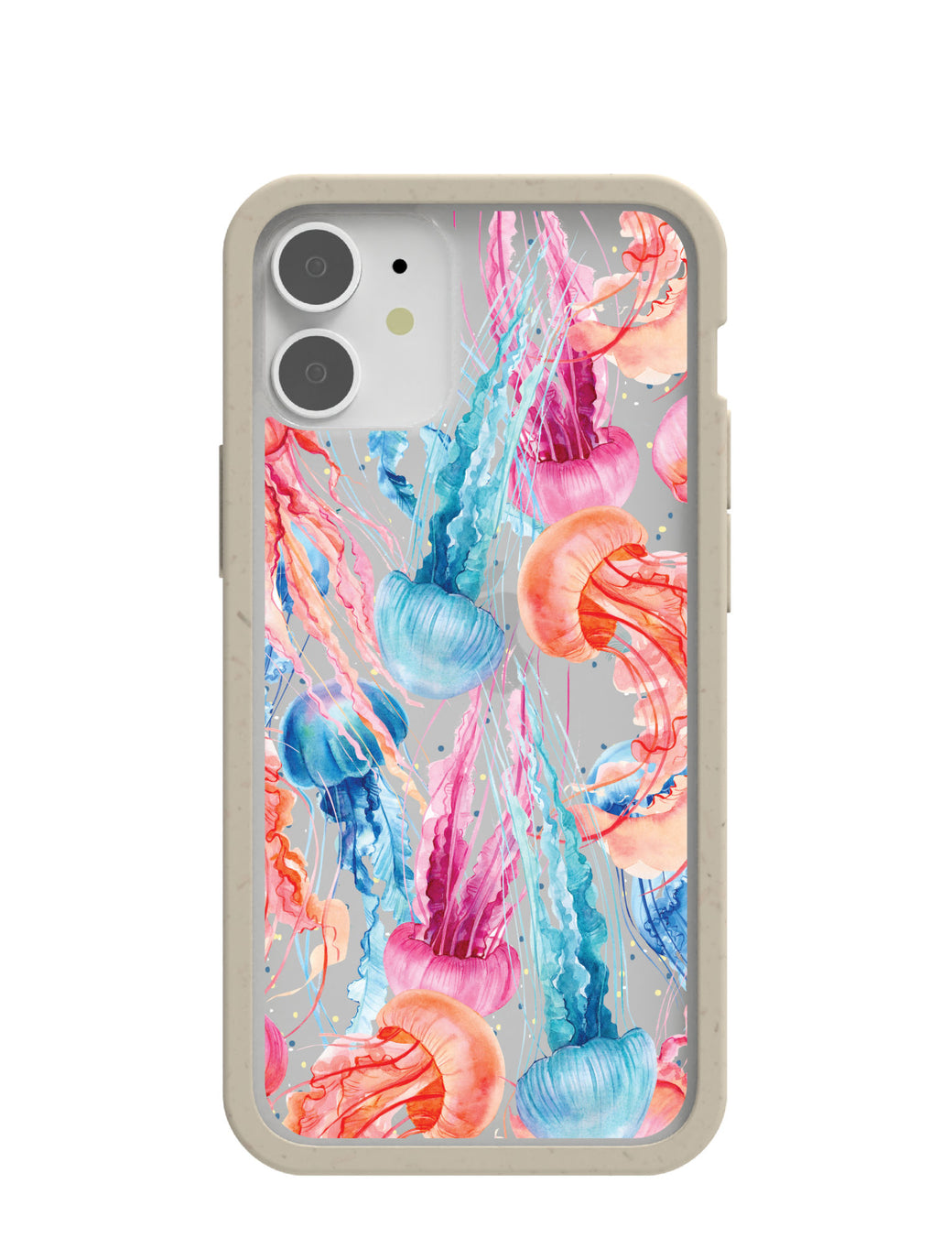 Clear Jellyfish iPhone 12 Mini Case With London Fog Ridge