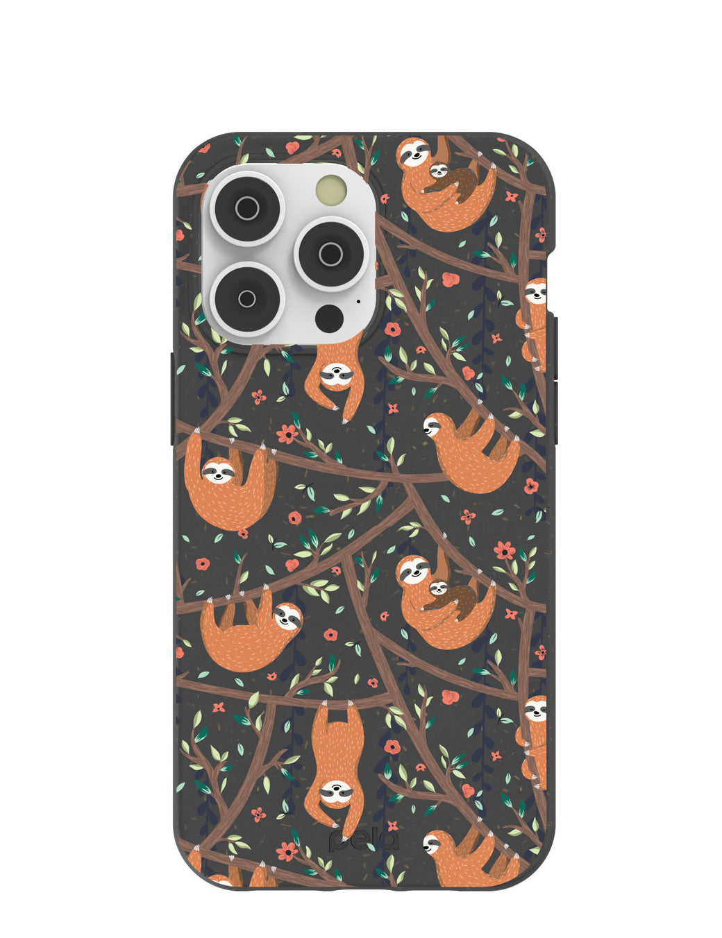 Black Jungle Sloths iPhone 14 Pro Max Case with MagSafe Module