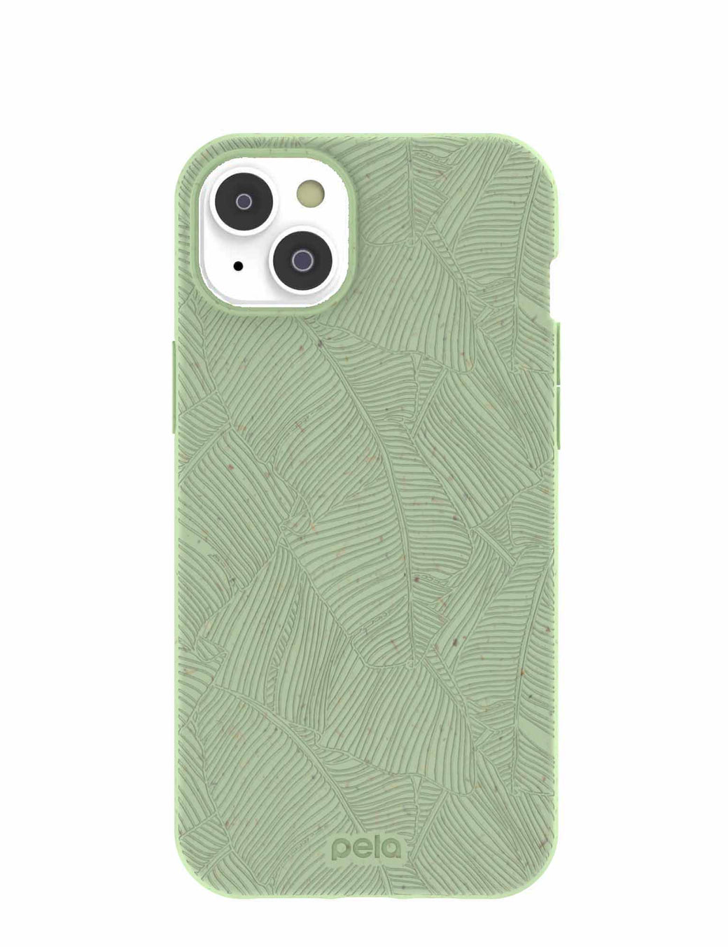 Sage Green Lushy Leaves iPhone 14 Plus Case with MagSafe Module