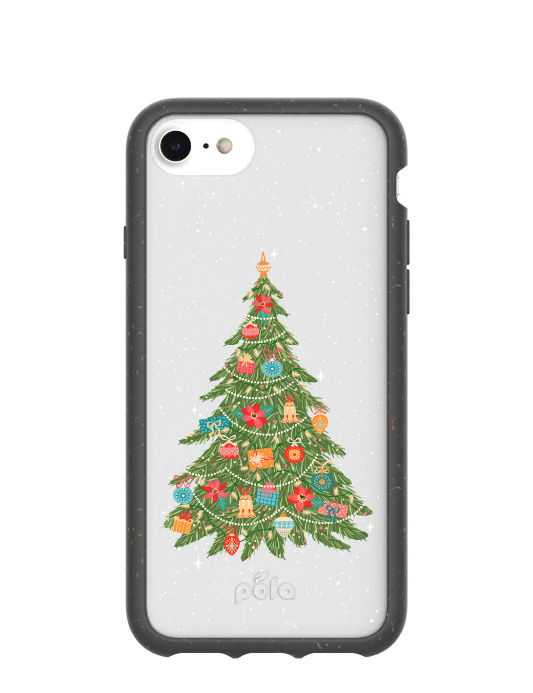 Clear Merry and Bright iPhone 6/6s/7/8/SE Case With Black Ridge