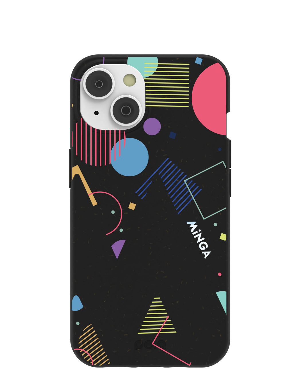 Black Minga Party iPhone 14 Case with MagSafe Module