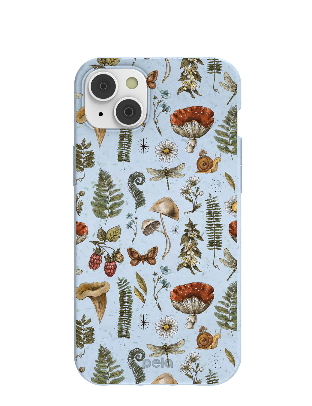 Powder Blue Nature walks iPhone 14 Plus Case with MagSafe Module