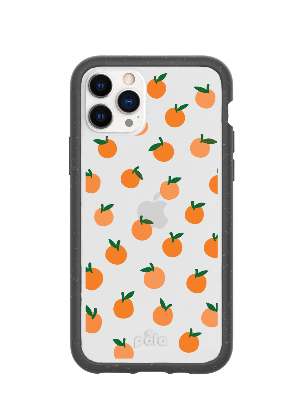 Clear Oranges iPhone 11 Pro Case With Black Ridge