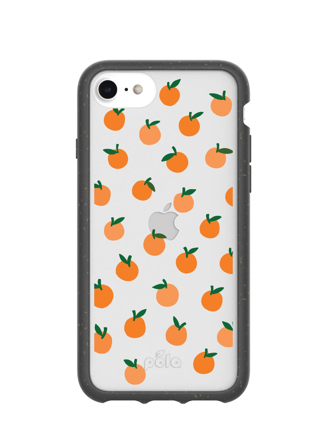 Clear Oranges iPhone 6/6s/7/8/SE Case With Black Ridge