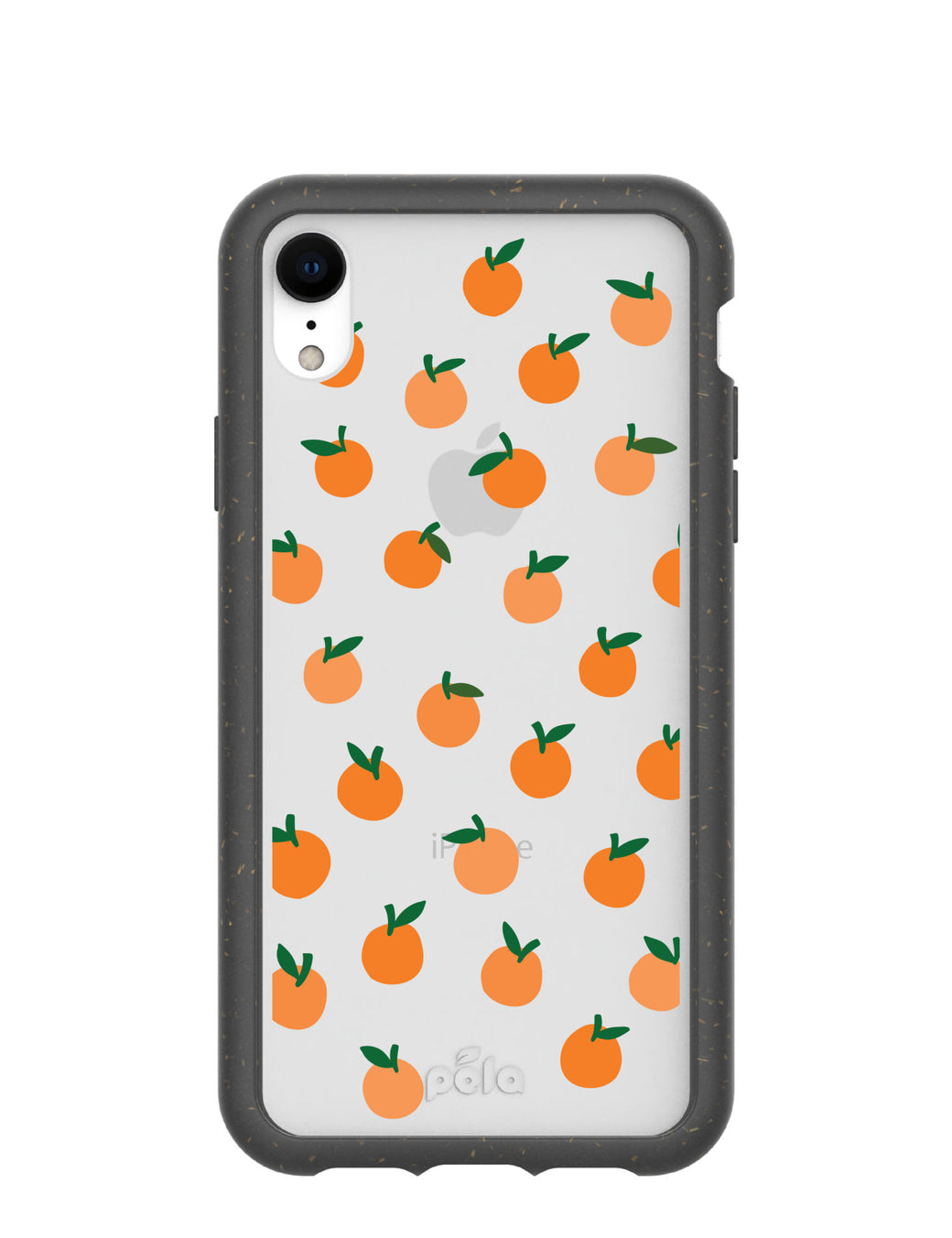 Clear Oranges iPhone XR Case With Black Ridge