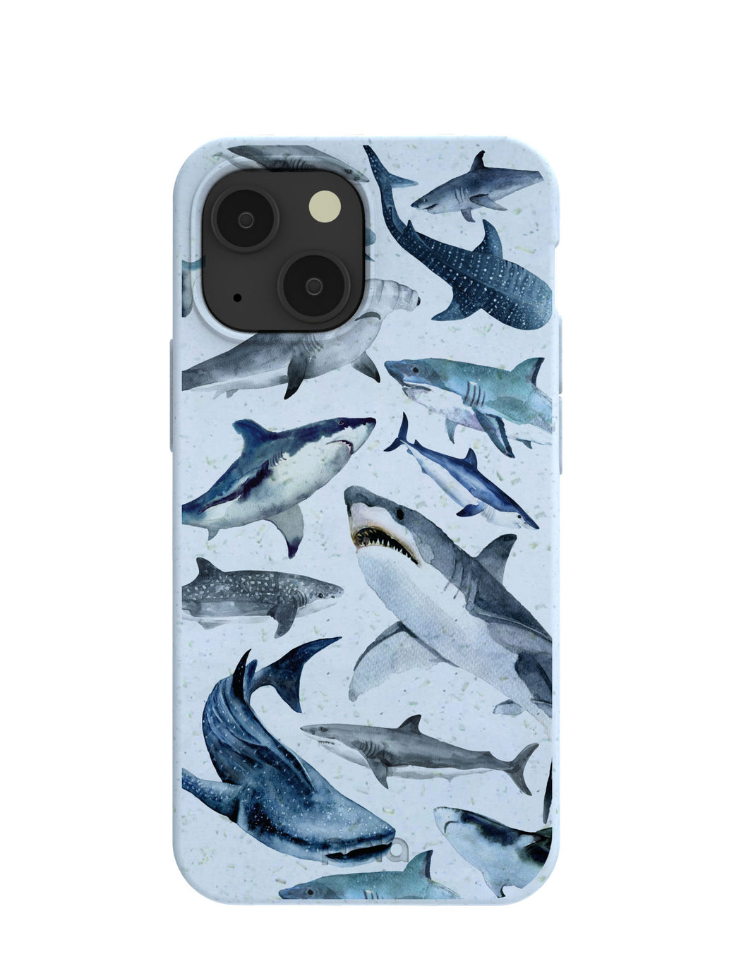 Powder Blue Sharks iPhone 13 Mini Case