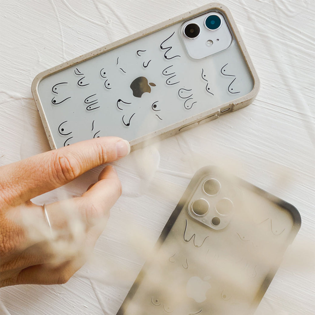 Clear Sister iPhone XR Case With Black Ridge