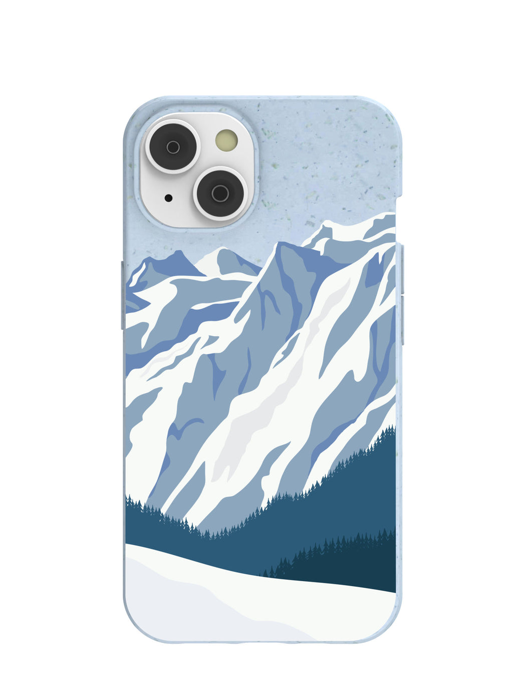 Powder Blue Slopes Calling iPhone 14 Case with MagSafe Module