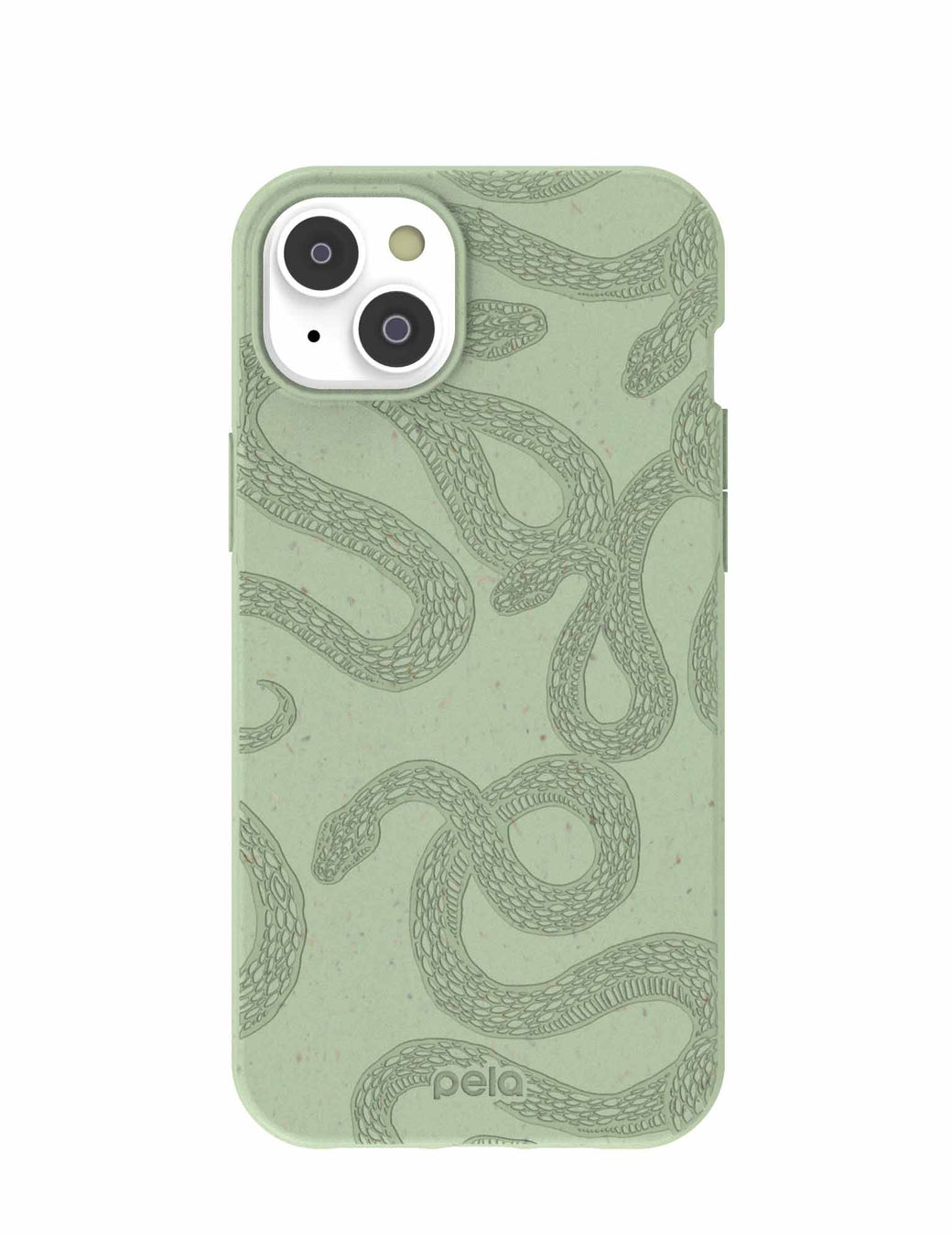 Sage Green Snaky iPhone 14 Plus Case with MagSafe Module