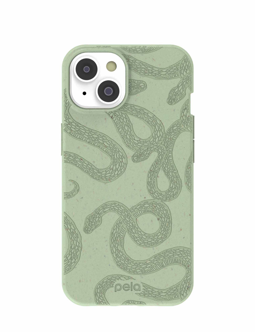 Sage Green Snaky iPhone 14 Case with MagSafe Module
