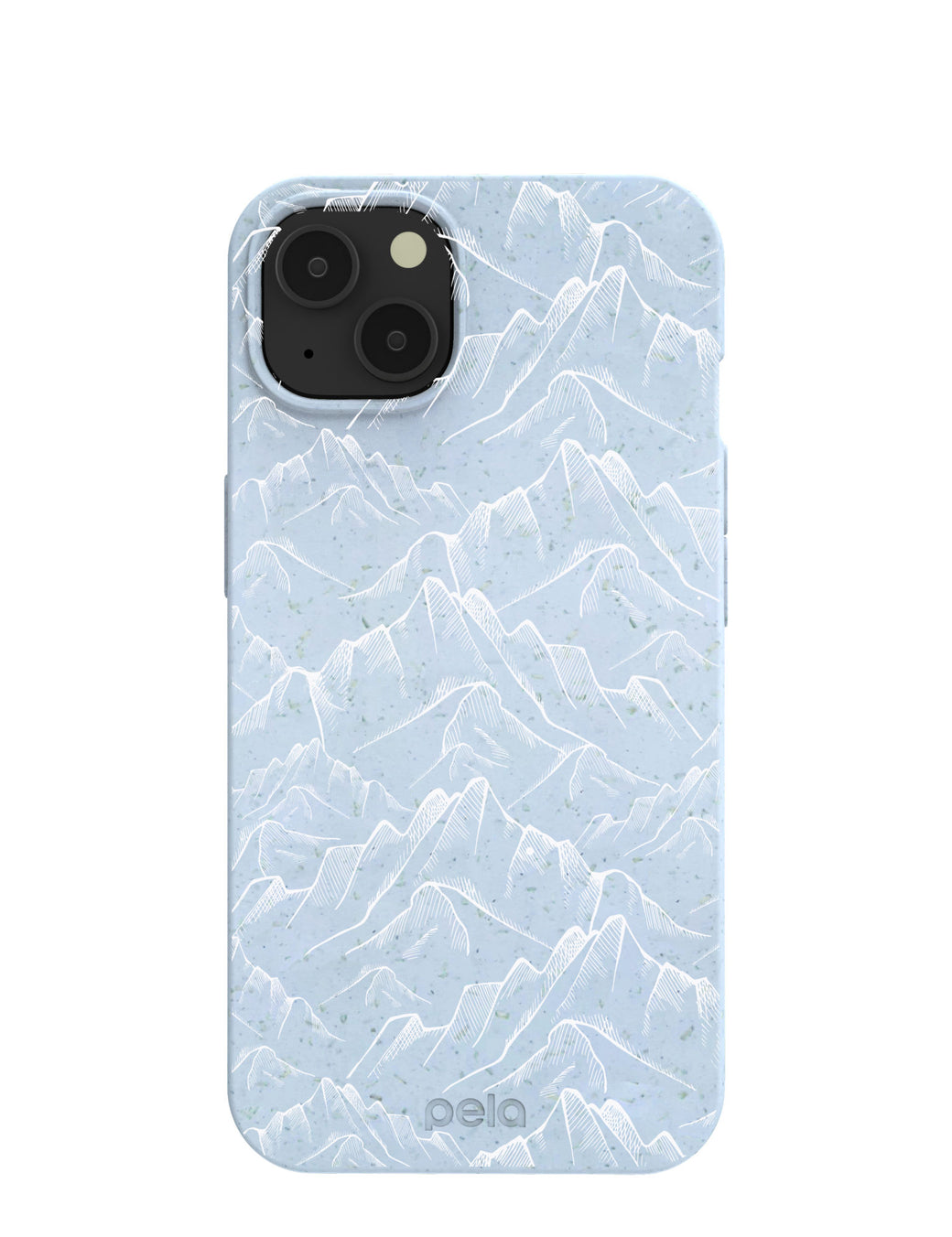 Powder Blue Snowy Mountains iPhone 13 Case